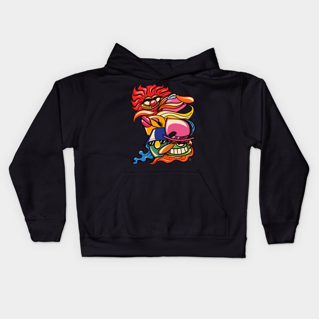 Dr. Teeth and the Electric Mayhem Psychedelic Kids Hoodie by UzzyWorks